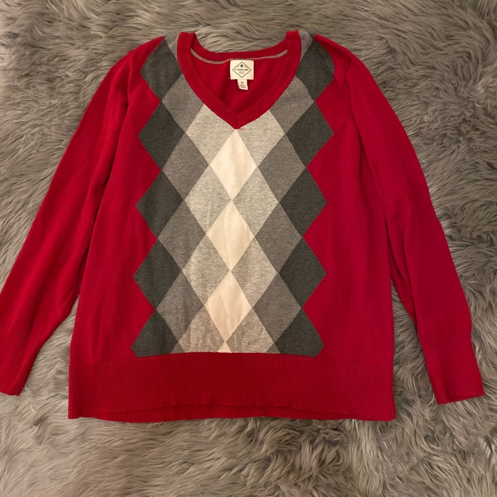 🍷ST JOHN’S BAY V Neck SWEATER  Size 2X🍷